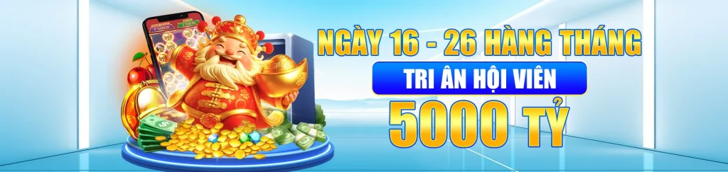 Tri ân hội viên LC88 game ngày 16-26 5000 tỷ
